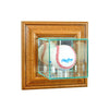 Wall Mounted Baseball Display Case with Walnut Moulding