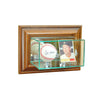 Wall Mounted Card and Baseball Display Case with Walnut Moulding