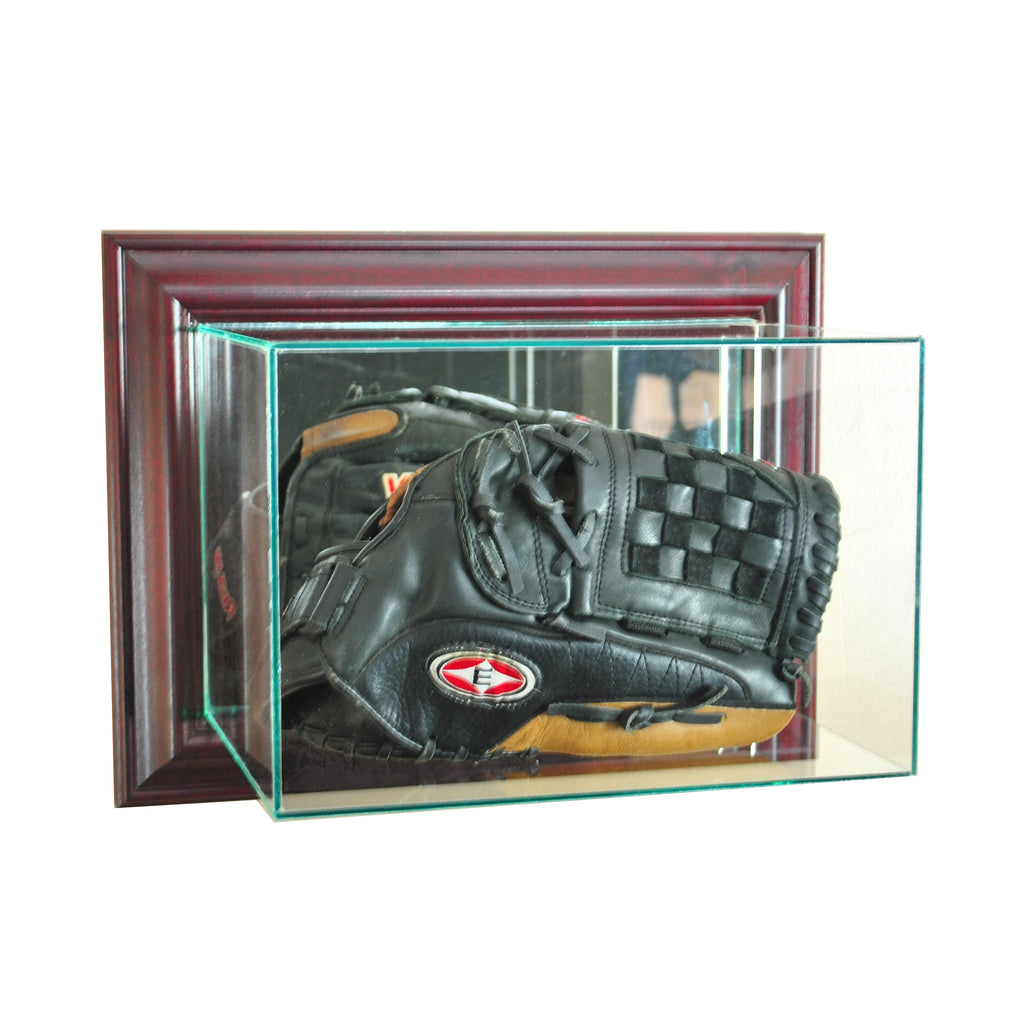Wall Mounted Glove Display Case with Cherry Moulding