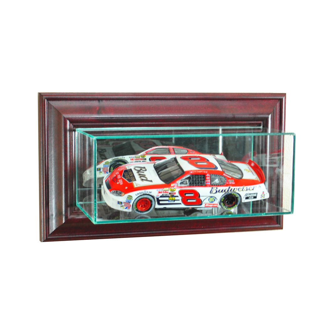 Wall Mounted 1/24th NASCAR Display Case with Cherry Moulding