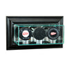 Wall Mounted Triple Puck Display Case with Black Moulding