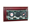 Wall Mounted Triple Puck Display Case with Cherry Moulding