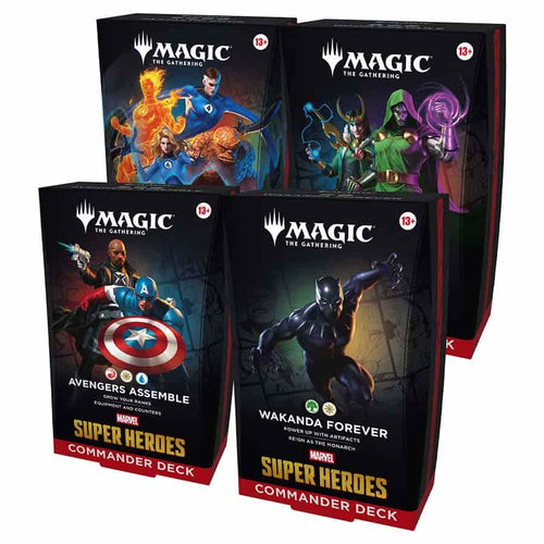 Wizards Of The Coast -  Magic The Gathering: Msh Marvel Super Heroes Commander Deck (4Ct Case) Pre-Order