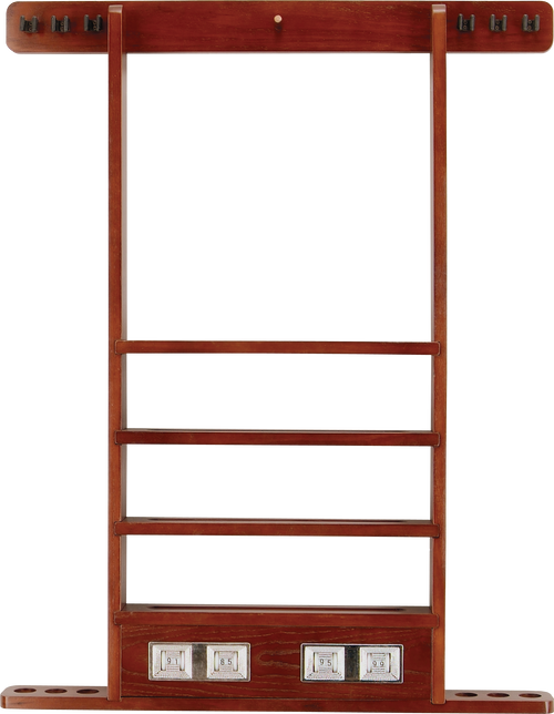 Action WRSC 6 cue Wall Rach with/score counter - Chocolate Wall Racks