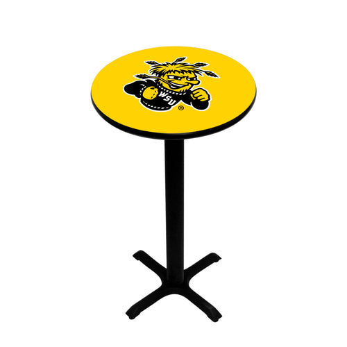 WICHITA STATE PEDESTAL PUB TABLE GOLD - WSTPTB101