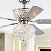 Warehouse of Tiffany CFL-8176REMO-CHD Swarana Dual Lighted Ceiling Fan with Crystal Shades  Chrome