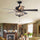 Warehouse of Tiffany CFL-8306 52.4 in. Chrysaor Indoor Remote Controlled Ceiling Fan with Light Kit, Brown