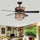Warehouse of Tiffany CFL-8316REMO-RB 52 in. Pshita Indoor Remote Controlled Ceiling Fan with Light Kit  Bronze