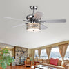 Warehouse of Tiffany CFL-8333REMO 52 in. Davrin Indoor Remote Controlled Ceiling Fan with Light Kit  Chrome
