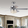 Warehouse of Tiffany CFL-8358REMO-CH 52 in. Letta Indoor Remote Controlled Ceiling Fan with Light Kit, Chrome