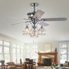 Warehouse of Tiffany CFL-8332CH 52 in. Mavyn 3-Light Indoor Hand Pull Chain Ceiling Fan, Chrome