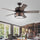 Warehouse of Tiffany CFL-8435REMO-MB 52 in. Bobet Indoor Remote Controlled Ceiling Fan with Light Kit  Bronze
