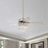 Warehouse of Tiffany CFL-8441REMO-AS 52 in. Jauni Indoor Remote Controlled Ceiling Fan with Light Kit  Silver