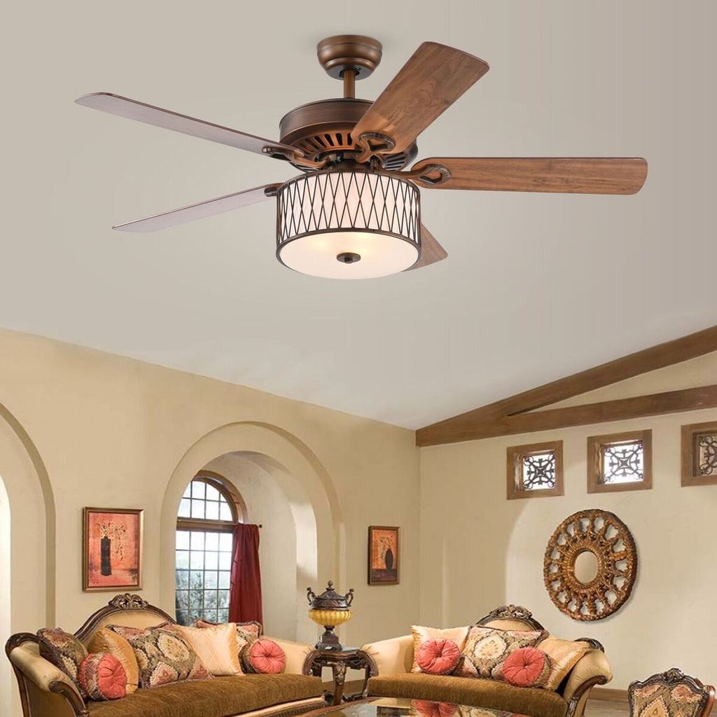Warehouse of Tiffany CFL-8454REMO-SB 52 in. Jan Indoor Remote Controlled Ceiling Fan with Light Kit  Bronze
