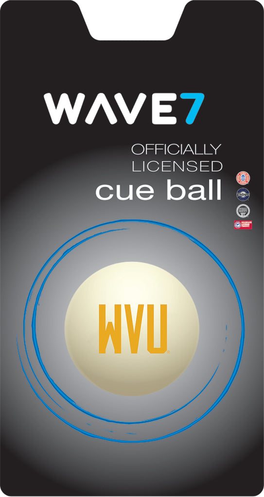 WEST VIRGINIA CUE BALL WHITE - WVUBBC400X