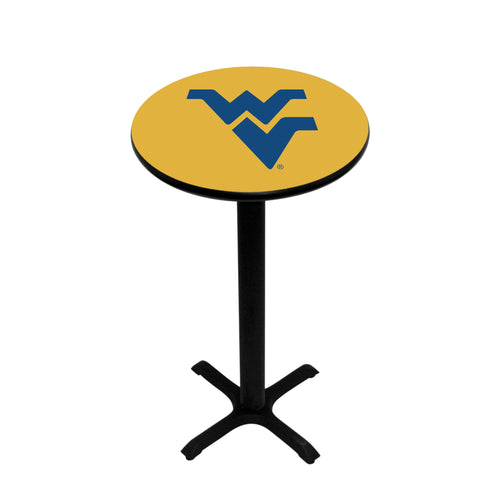 WEST VIRGINIA PEDESTAL PUB TABLE GOLD - WVUPTB212