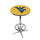 WEST VIRGINIA CHROME FOOT RING PUB TABLE GOLD - WVUPTR212