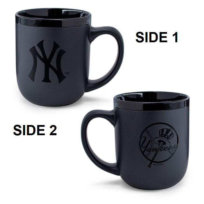 New York Yankees Coffee Mug 17oz Matte Black - WinCraft