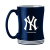 New York Yankees Coffee Mug 14oz Sculpted Relief Team Color - Logo Brands