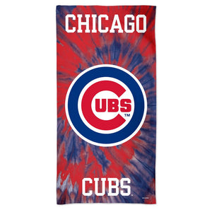 Chicago Cubs Towel 30x60 Beach Style Tie-Dye Design - WinCraft