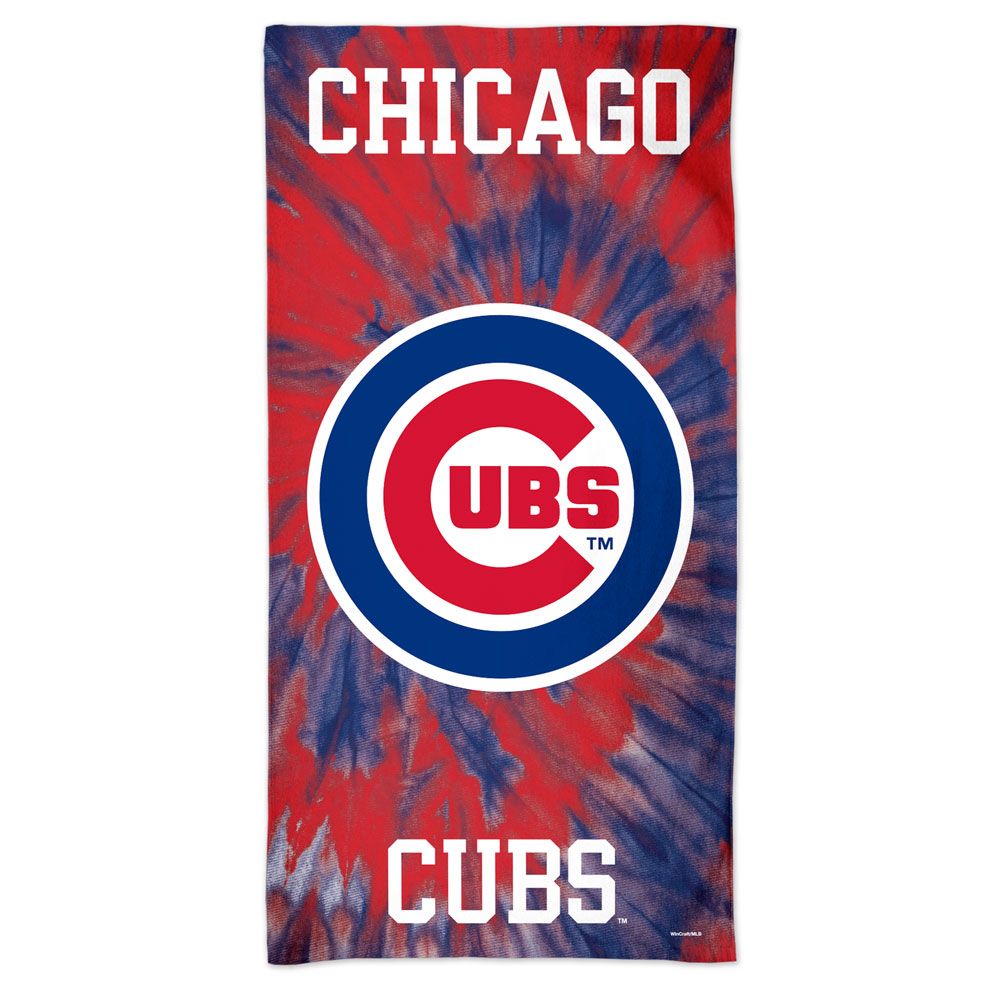 Chicago Cubs Towel 30x60 Beach Style Tie-Dye Design - WinCraft