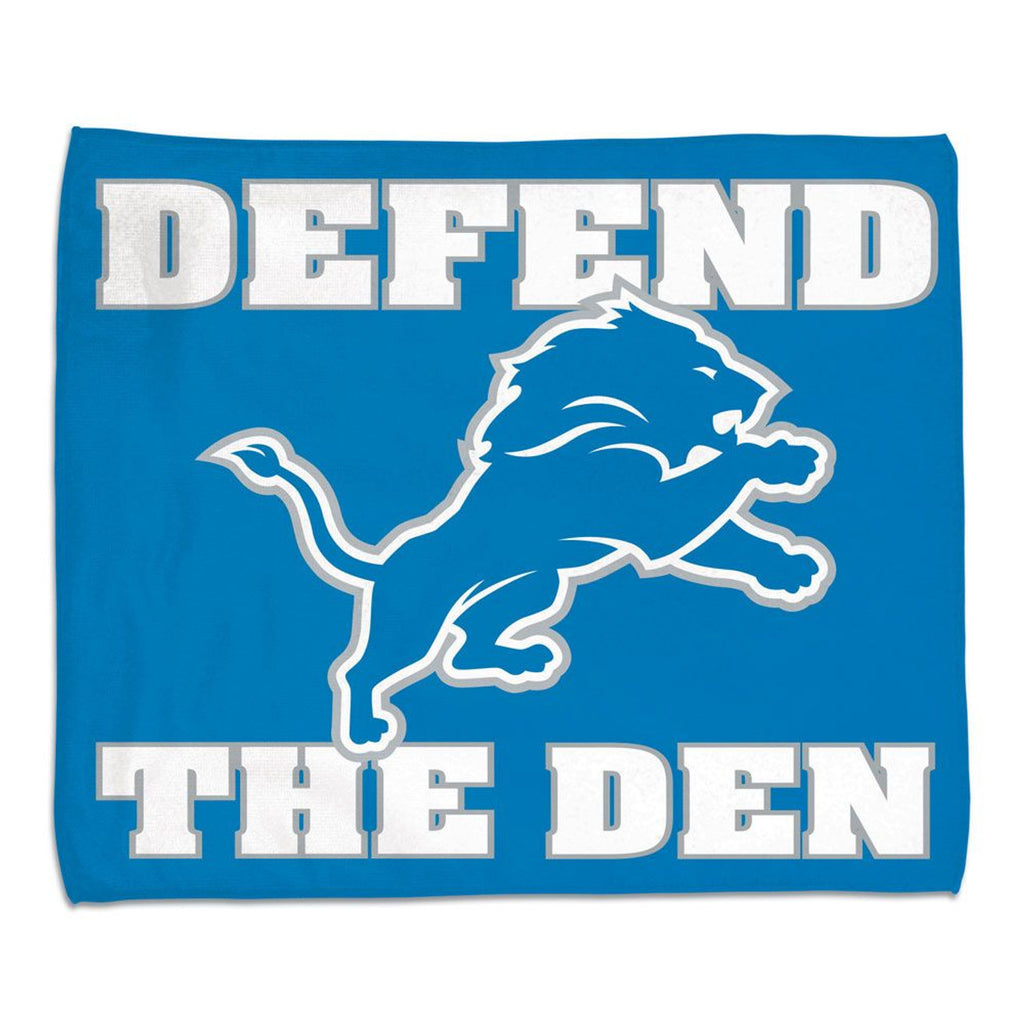 Detroit Lions Towel 15x18 Rally Style Full Color - 0.25