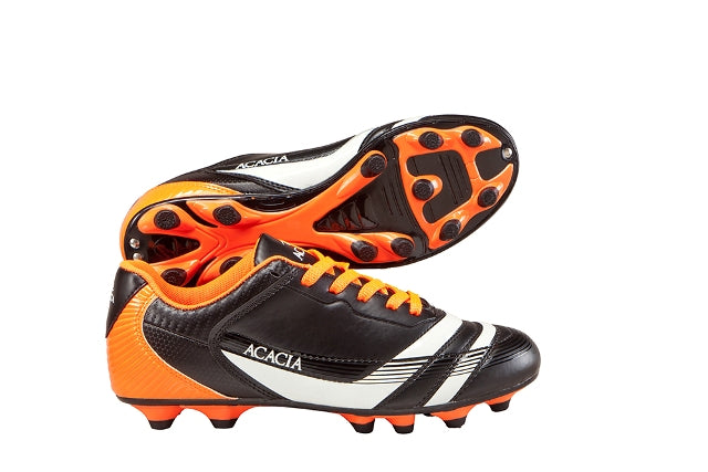Acacia STYLE -37-445 Thunder Soccer Shoes - Black and Orange  4.5Y