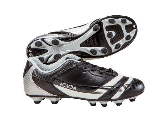 Acacia STYLE -37-715 Thunder Soccer Shoes - Black and Silver  11.5Y