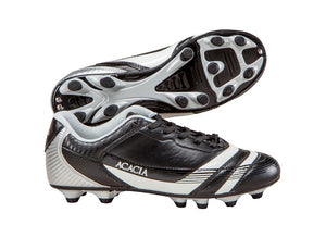 Olympian Athlete STYLE - Thunder Soccer Shoes - Black and Silver  6Y