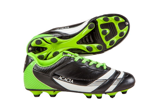 Acacia STYLE -37-115 Thunder Soccer Shoes - Black and Lime  11.5Y