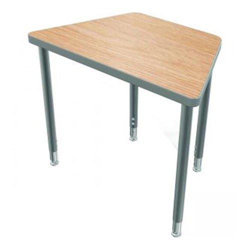 Snap Desk Configurable Student Desking  - Large Trap - Fusion Maple Top Surface And Black Edgeband - Black Horseshoe Legs - No Bookbox - BALT