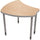 Large Shapes - Fusion Maple Top Surface And Black Edgeband - Black Horseshoe Legs - No Bookbox - BALT