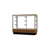 Merchandiser  48''W x 40''H x 20''D  Counter Case,  Champagne Finish, Lt. Oak Base - Waddell
