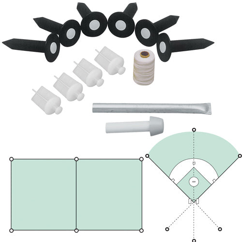 MARKERS INC MKBLP6 Football Training - Baseball Field Lining Kit