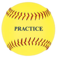 SSG / BSN 5PSBY12 12 Inch Yellow Practice Softball