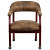 Bomber Jacket Brown Luxurious Conference Chair with Accent Nail Trim and Casters - Flash Furniture