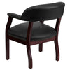 Black Vinyl Luxurious Conference Chair with Accent Nail Trim - Flash Furniture