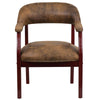 Bomber Jacket Brown Luxurious Conference Chair with Accent Nail Trim - Flash Furniture