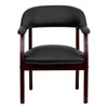 Black LeatherSoft Conference Chair with Accent Nail Trim - Flash Furniture