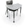 Snap Desk Configurable Student Desking -Gray Nebula Top Surface & Black Edgeband - BALT