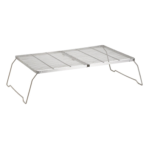 Brentwood  25 x 17 Inch Heavy Duty Stainless Steel Portable Folding Campfire Grill with Carry Bag