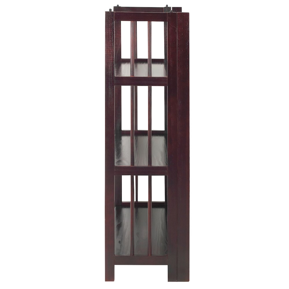 3-Shelf Folding Stackable Bookcase 27.5'' Wide-Espresso - Casual Home