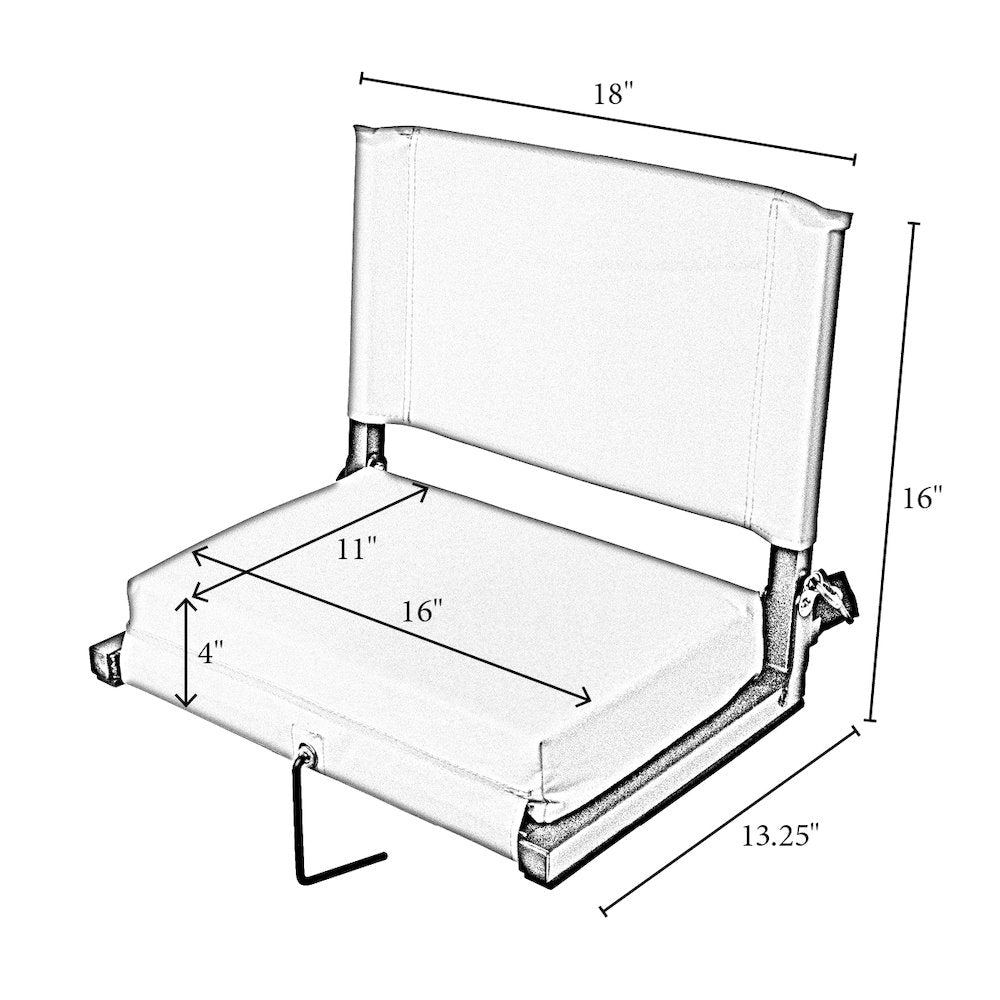 Stadium Chairs for Bleachers with Back Support - American Furniture Classics