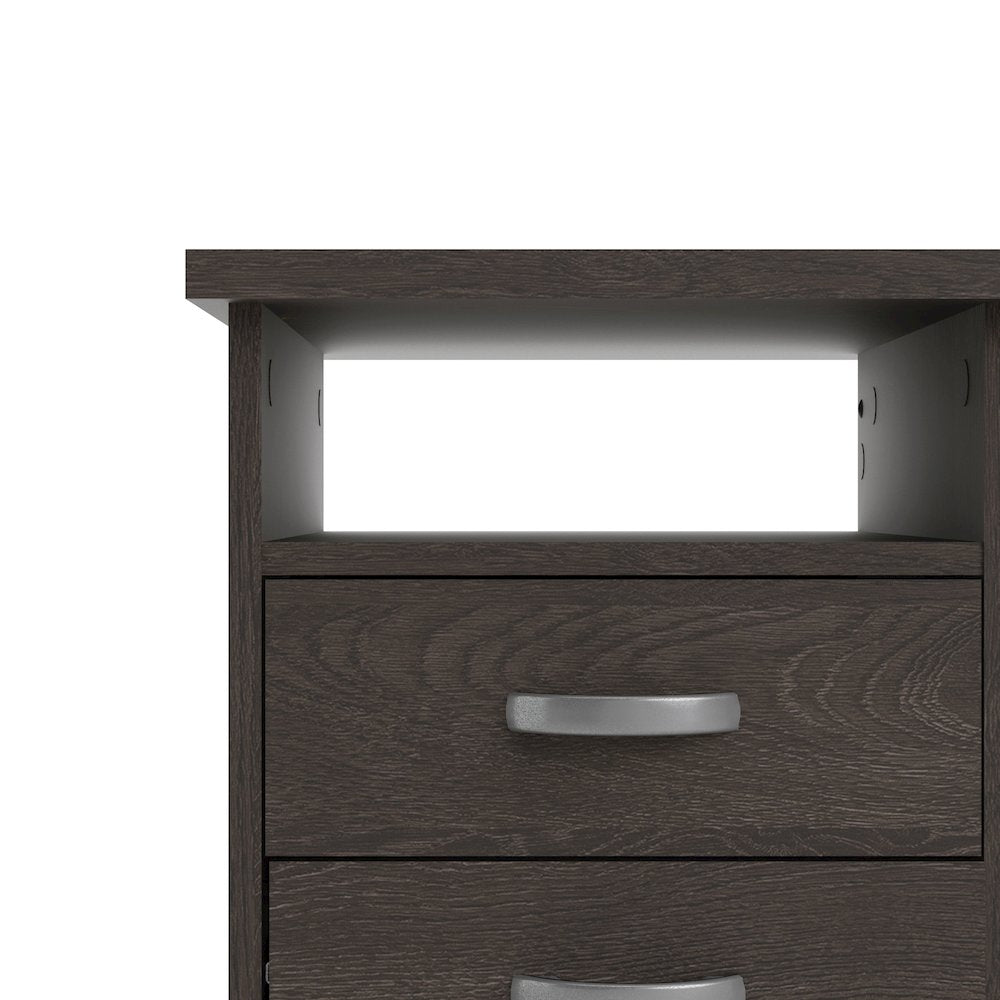 Walden Desk with 5 Drawers, Dark Chocolate - Tvilum