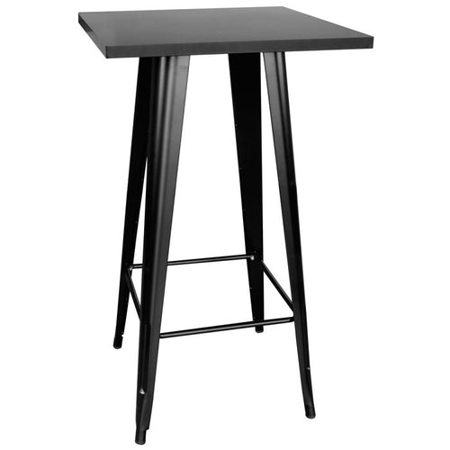 Buffalo Corp Buffalo PUBTB Loft Black Metal Pub Table with Metal Top