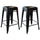 AmeriHome BS24BLK Loft Black 24 in. Metal Bar Stool - 2 Piece