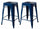 AmeriHome BS24BLUE Loft Blue 24 in. Metal Bar Stool - 2 Piece