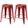 AmeriHome BS24RED Loft Red 24 in. Metal Bar Stool - 2 Piece