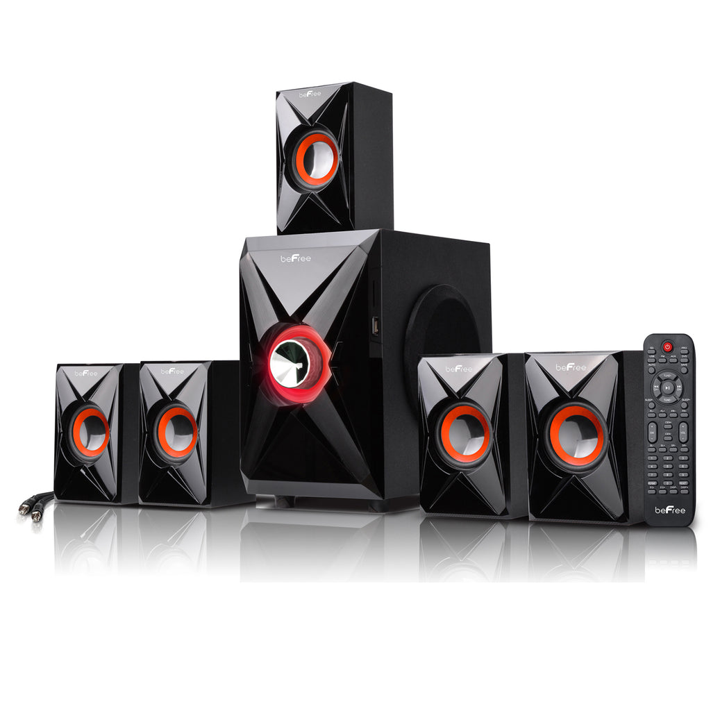 Befree Sound beFree Sound 5.1 Channel Surround Sound Bluetooth Speaker System- Orange - Factory Reconditioned