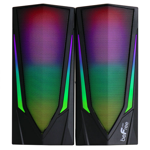 Befree Sound beFree Sound 2.0 Computer Gaming Speakers with LED RGB Lights
